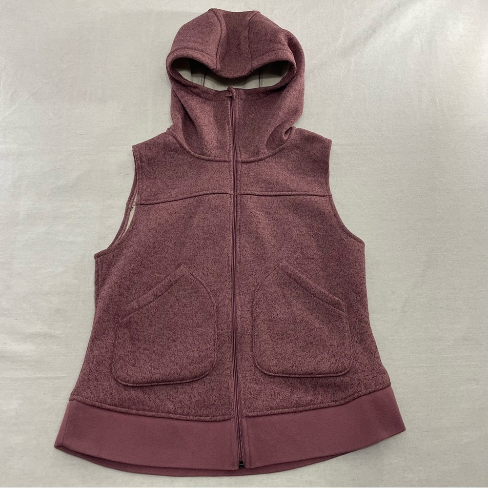 Burton Size Large L Pink Minxy Hoodie Full Zip Sleeveless Sherpa Active Vest
